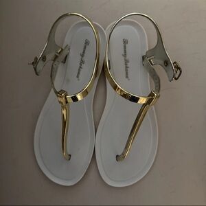 Tommy Bahama Ladies Shoe Open Gold Brand New Sz 9